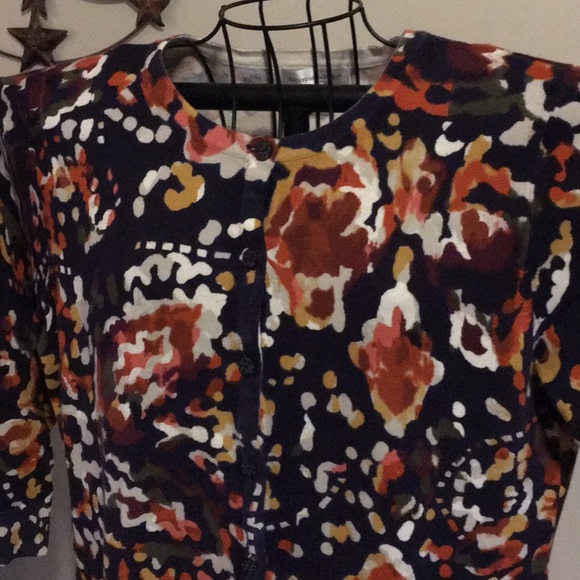 ✂️ CHRISTOPHER & BANKS 3/4 sleeve knit top / sweater / cardigan M - Picture 2 of 8